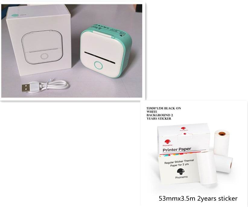 Portable Mini Thermal Label Printer Home Photo Printer Student Wrong Question Printer Bluetooth-compatible Mini Label Printer Price Tag - TrendySharks