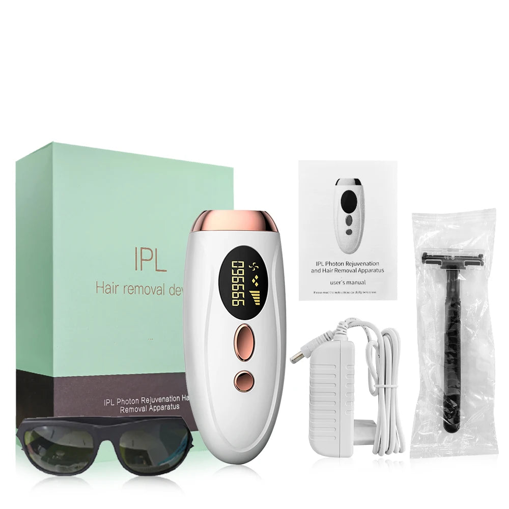 999999 Flashes IPL Laser Hair Removal Device for Women and Men - Painless Permanent Epilator for Body, Bikini, Legs, Arms, and Underarms