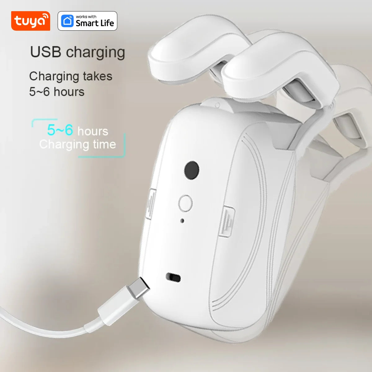 1PCS Tuya Smart Curtain Robot, Roman Rod Track, APP Control,Single/Double (Works with Tuya Gateway for Remote Control)