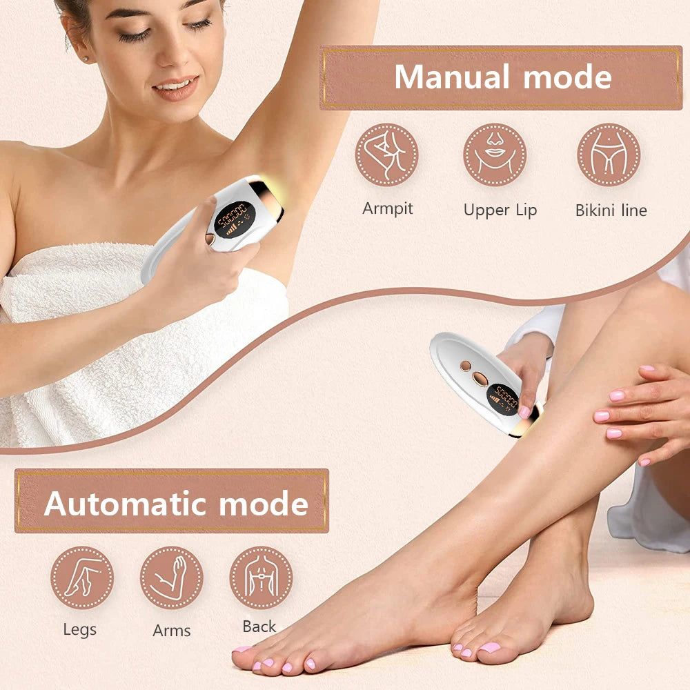 999999 Flashes IPL Laser Hair Removal Device for Women and Men - Painless Permanent Epilator for Body, Bikini, Legs, Arms, and Underarms