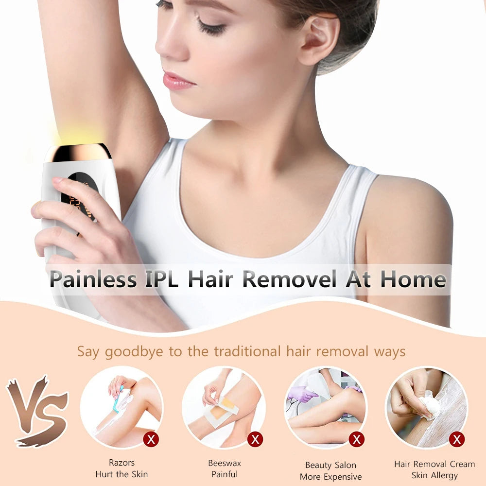 999999 Flashes IPL Laser Hair Removal Device for Women and Men - Painless Permanent Epilator for Body, Bikini, Legs, Arms, and Underarms