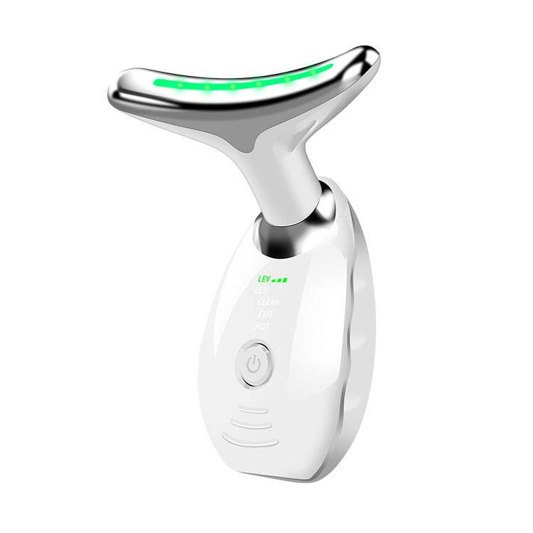 Neck Face Beauty Device Colorful LED Photon Therapy Skin Tighten Reduce Double Chin Anti Wrinkle Remove Lifting Massager - TrendySharks
