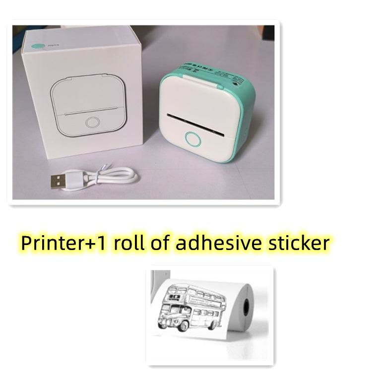 Portable Mini Thermal Label Printer Home Photo Printer Student Wrong Question Printer Bluetooth-compatible Mini Label Printer Price Tag - TrendySharks