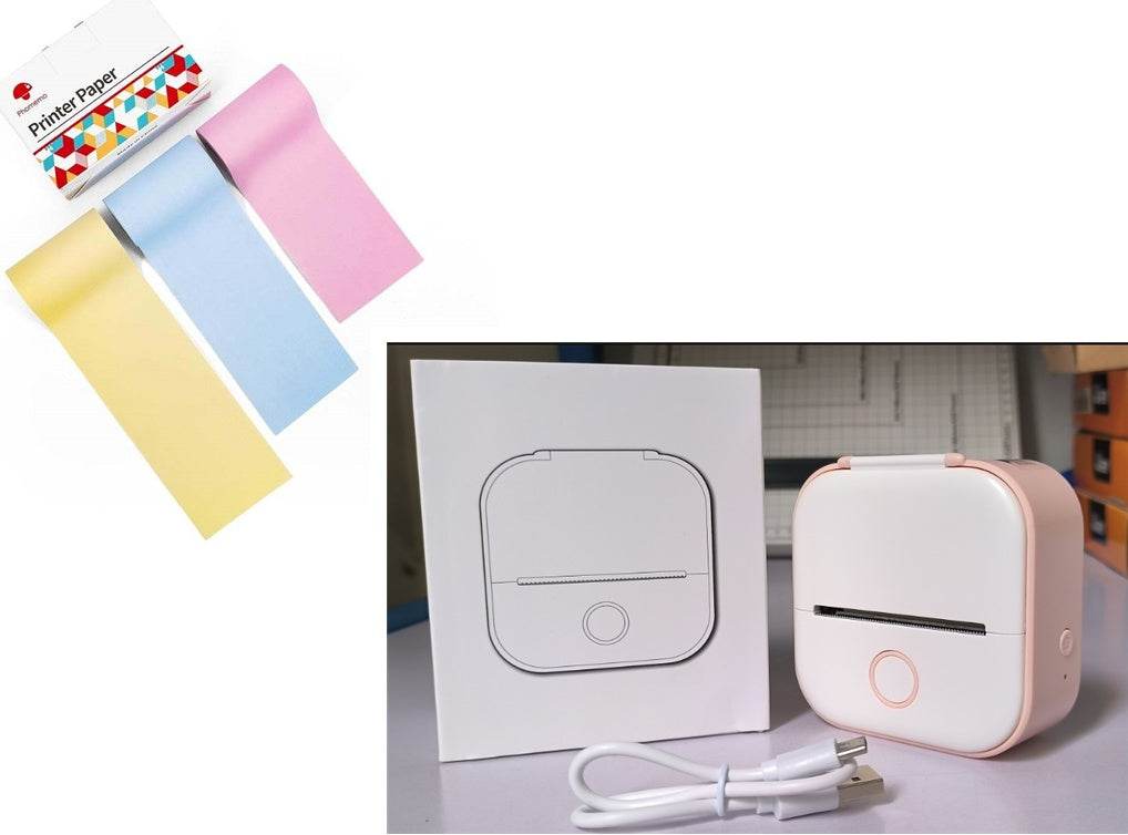 Portable Mini Thermal Label Printer Home Photo Printer Student Wrong Question Printer Bluetooth-compatible Mini Label Printer Price Tag - TrendySharks