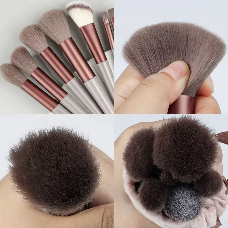 New 13 PCS Makeup Brushes Set Eye Shadow Foundation Women Cosmetic Brush Eyeshadow Beauty Foundation Brush Soft Make up Tools
