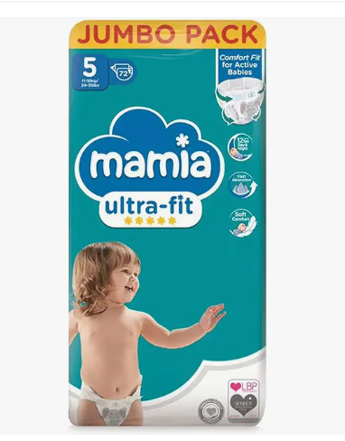Mamia Ultra Fit and dry Baby Nappies -