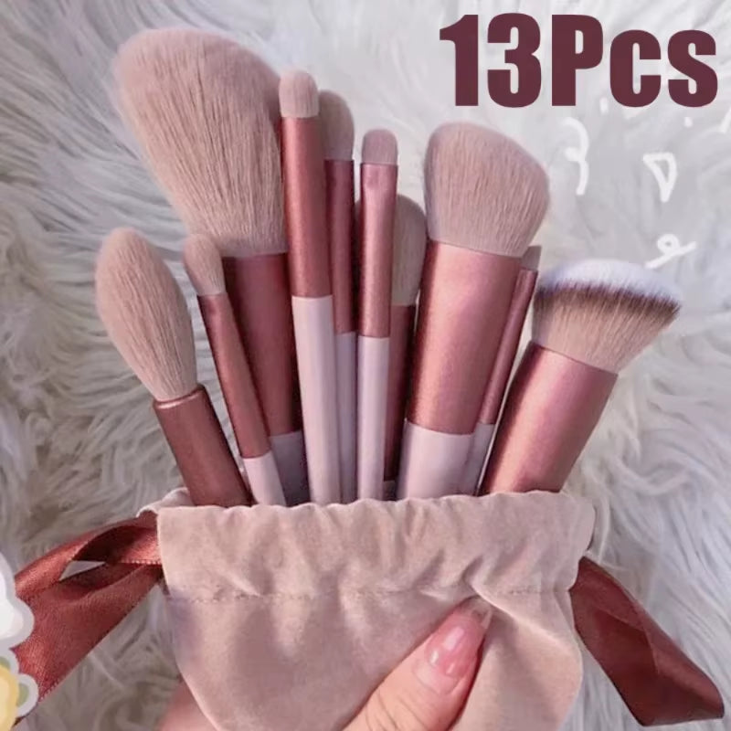 New 13 PCS Makeup Brushes Set Eye Shadow Foundation Women Cosmetic Brush Eyeshadow Beauty Foundation Brush Soft Make up Tools