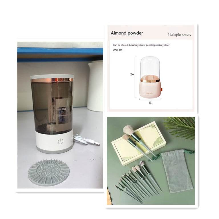 Women Eye Shadow Brush Cleaning Tool Portable Electric Makeup Brush Cleaner Machine With USB Charging Automatic Cosmetic Brush - TrendySharks